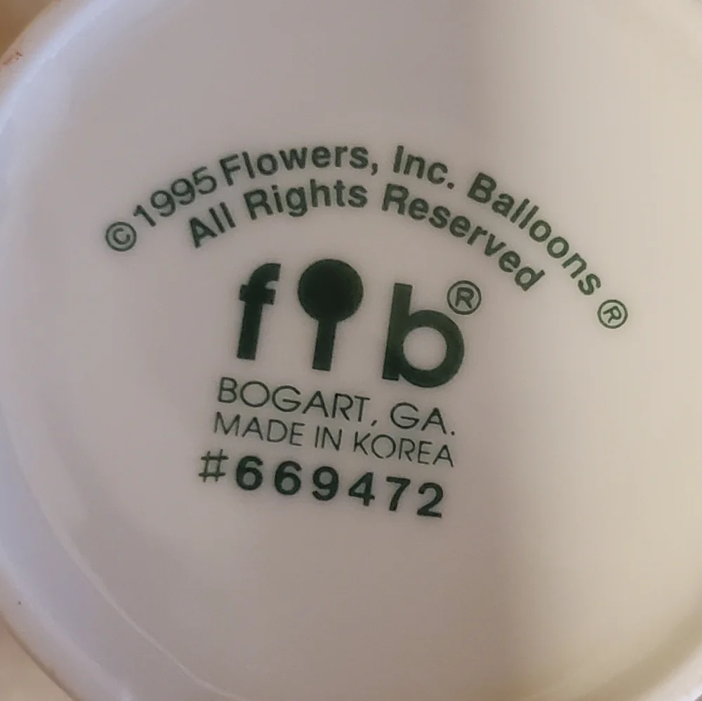 Flowers Inc. Balloons floral coffee mug